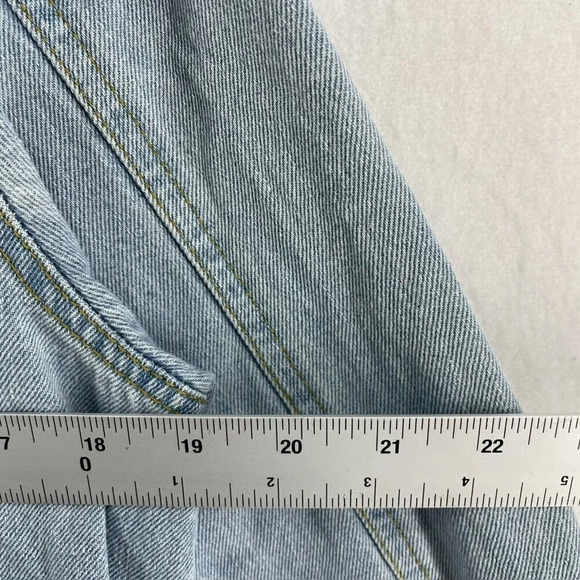 The Style Between Jacket Women's M Blue Button-Up Collared Wash Cropped Denim - Picture 3 of 10